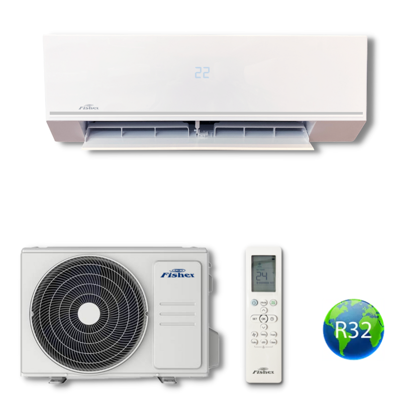Fisher Comfort Plus FSAI-CP-91AE3 / FSOAI-CP-91BE3 Oldalfali split klíma 2.7 kW R32 Hőszivattyús