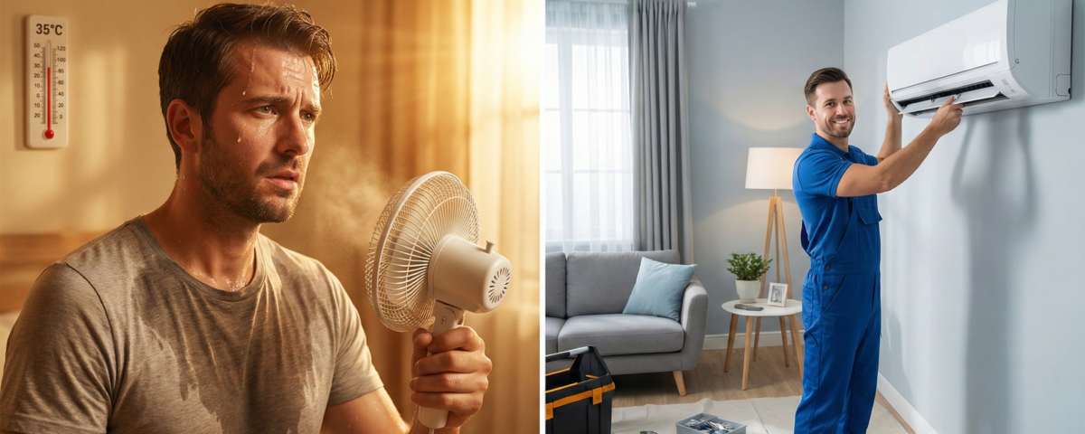 Klíma szerelés télen